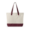 Mom Wow Zippered Canvas Tote — Retro Bold Mom Gift Tote Bag