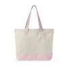 Mom Wow Zippered Canvas Tote — Retro Bold Mom Gift Tote Bag