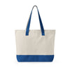 Mom Wow Zippered Canvas Tote — Retro Bold Mom Gift Tote Bag