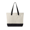 Mom Wow Zippered Canvas Tote — Retro Bold Mom Gift Tote Bag