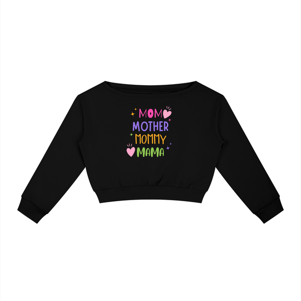 Women's Off-Shoulder Sweatshirt - Mother's Day custom gift