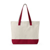 Mom Wow Zippered Canvas Tote — Retro Bold Mom Gift Tote Bag